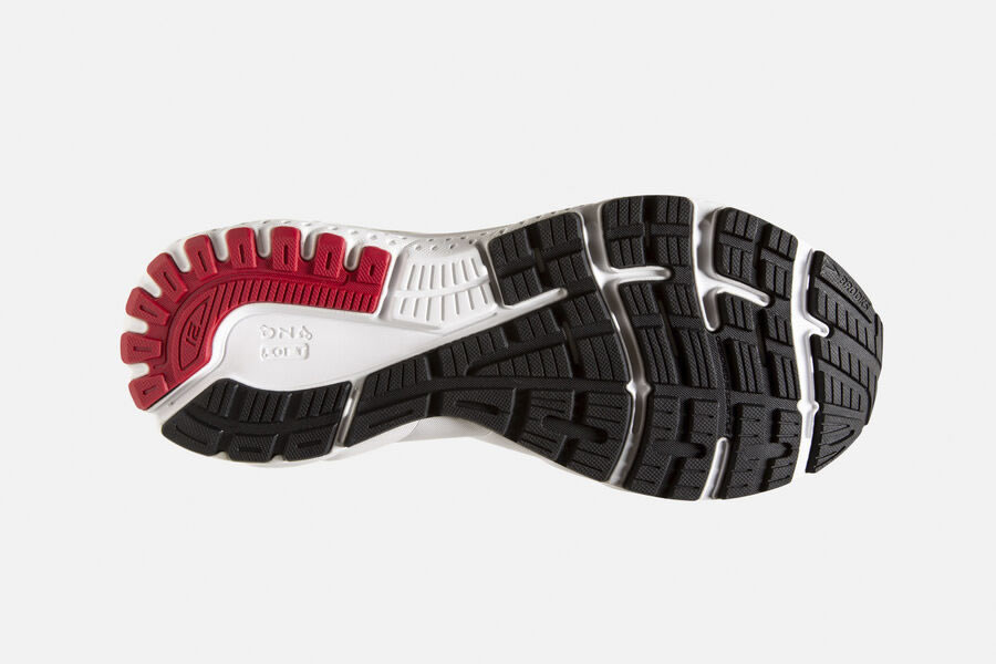 Brooks Adrenaline GTS 21 Men\'s Road Running Shoes White/Black/Red